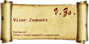 Vizer Zsanett névjegykártya